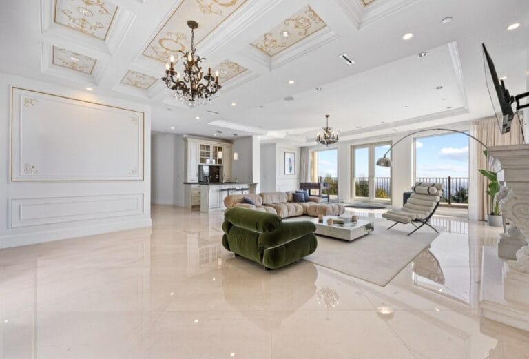 Formal living room in a home operated by Luvilla