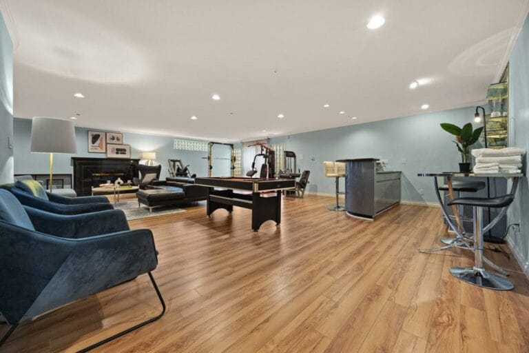 Games room in a home operated by Luvilla